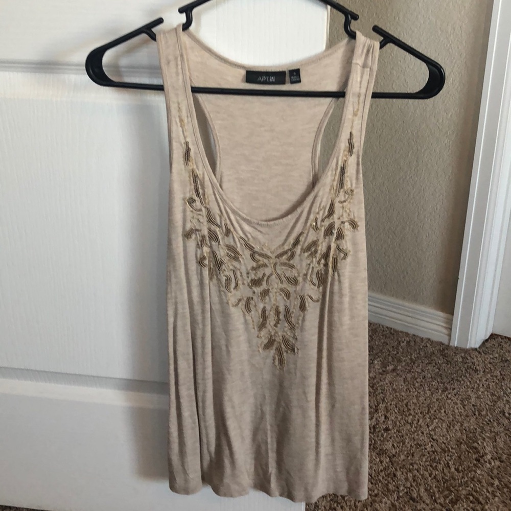 Beaded/sequined tank top